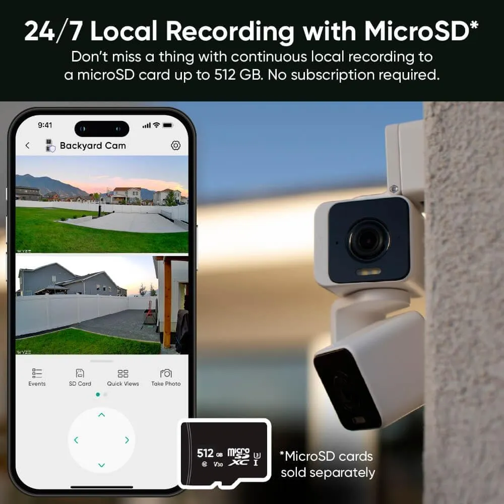 CÁMARA DE SEGURIDAD WYZE DUO CAM PAN 360 IP65 BLANCA, vista 5